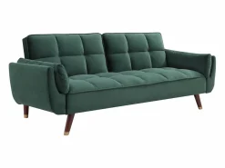 Sofá cama GULCAN de 3 plazas con mecanismo clic-clac en terciopelo^Vente-unique Hot