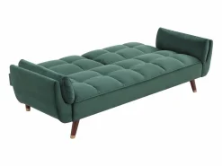 Sofá cama GULCAN de 3 plazas con mecanismo clic-clac en terciopelo^Vente-unique Hot