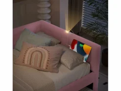Merax Cama Nido|Sofá cama infantil - 90 x 200 cm + 90 x 190 cm - con lámpara de noche + USB - terciopelo -