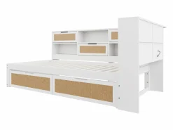 Sofá cama infantil y madera 90x200cm con cajones, múltiples espacios de almacenaje y puerto de carga (sin colchón)^Hauss Spole Clearance