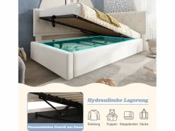 Merax Cama Diván|Sofá cama infantil tapizado - 90 x 200 cm - con almacenaje hidráulico - terciopelo -