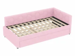 Sofá cama infantil 90x200 cm con cama nido 80x180 cm, terciopelo , sin colchón^Hauss Spole Best