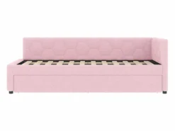 Sofá cama infantil 90x200 cm con cama nido 80x180 cm, terciopelo , sin colchón^Hauss Spole Best