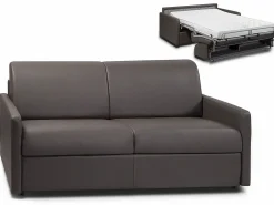 Vente-unique Sofá cama italiano 3 plazas de piel sintética CALIFE Gris Sale