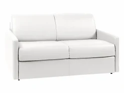 Vente-unique Sofá - 2 Plazas|Sofás De Piel Sintética|Sofá cama italiano 2p 18 cm piel sintética CALIFE