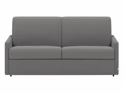 Vente-unique Sofá - 2 Plazas|Sofá cama italiano 2p 18 cm tela - Color Gris CALIFE