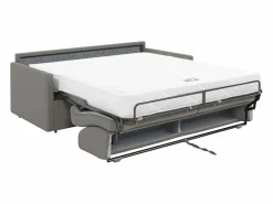 Vente-unique Sofá - 2 Plazas|Sofá cama italiano 2p 18 cm tela - Color Gris CALIFE