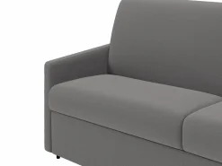 Vente-unique Sofá - 2 Plazas|Sofá cama italiano 2p 18 cm tela - Color Gris CALIFE