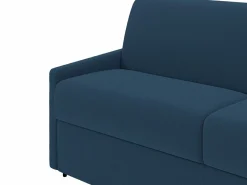 Vente-unique Sofá cama italiano 4p 22 cm tela - Color Gris CALIFE Azul oscuro Hot