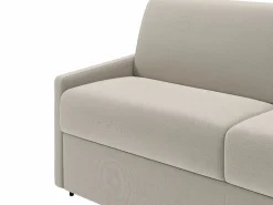 Vente-unique Sofá - 4 Plazas|Sofá cama italiano 4p 22 cm tela - Color Gris CALIFE