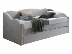 Sofá cama LENVIA 2 x 90 x 190 cm en terciopelo color^Vente-unique Clearance