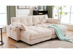 Sofá cama multifuncional de 1 plaza (salón/diván/sillón) - Puertos USB + almacenamiento - Ecológico - Ideal para estudios^ Best