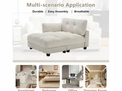 Sofá cama multifuncional de 1 plaza (salón/diván/sillón) - Puertos USB + almacenamiento - Ecológico - Ideal para estudios^ Best