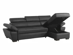 LINEA SOFA Sofá cama ángulo derecho bimateria piel JONOVA - Antracita Gris antracita Online