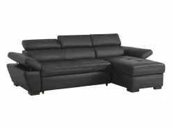 LINEA SOFA Sofá cama ángulo derecho bimateria piel JONOVA - Antracita Gris antracita Online