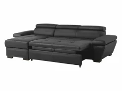 Sofá cama ángulo izquierdo bimateria piel JONOVA Antracita^LINEA SOFA Online