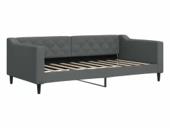 Sofá cama nido con cajones tela oscuro 90x190 cm^vidaxl New