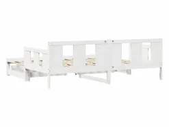 Clicnbuy Sofá cama nido con cajones madera maciza pino blanca 90x190 cm Blanco Best