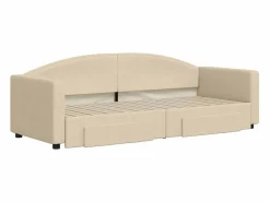 Clicnbuy Sofá cama nido con cajones tela color 80x200 cm Crema Online