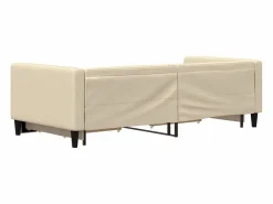 Clicnbuy Sofá cama nido con cajones tela color 90x200 cm Crema Hot