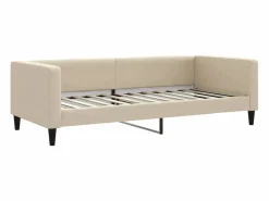 Clicnbuy Sofá cama nido con cajones tela color 90x200 cm Crema Hot