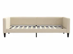 Clicnbuy Sofá cama nido con cajones tela color 90x200 cm Crema Hot