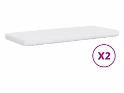 vidaxl Sofá cama nido con colchón cuero sintético 90x200 cm Blanco Discount