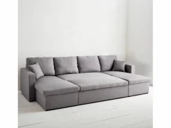 Sofá cama panorámico de 4 plazas en tela^Sweeek Clearance