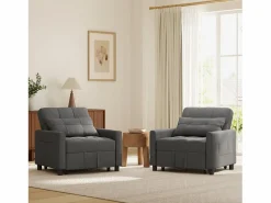 Sillón Cama|Sofá Cama Plegable Bealife - Sillón Individual Convertible en Chaise Longue con Almohadilla Ajustable, Almacenamiento Integrado y Ruedas