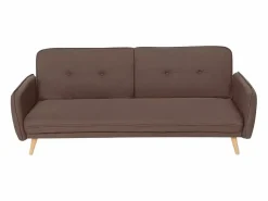 Modus Sofa Sofá cama reclinable de diseño nórdico clic clac 3 plazas tejido Merida - Marrón Marru00f3n Hot