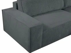 Vente-unique Sofá De Terciopelo|Sofá - 4 Plazas|Sofá cama rinconera derecha de pana - AMELIA