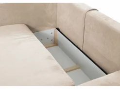Sofá cama rinconera derecha de pana -TEODORA de Pascal Morabito^Vente-unique Discount