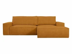 Vente-unique Sofá Vintage|Sofá cama rinconera derecha de pana AMELIA