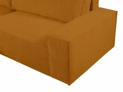Vente-unique Sofá Vintage|Sofá cama rinconera derecha de pana AMELIA