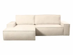 Vente-unique Sofás Y Sillones|Sofá cama rinconera en tela bouclé AMELIA de PASCAL MORABITO - Angle Gauche