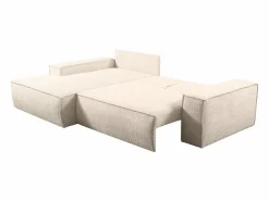 Vente-unique Sofás Y Sillones|Sofá cama rinconera en tela bouclé AMELIA de PASCAL MORABITO - Angle Gauche