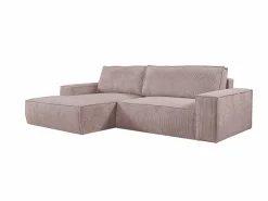 Sofá cama rinconera izquierda de pana - AMELIA^Vente-unique Online