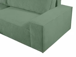 Vente-unique Todos Los Sofás|Sofá De Terciopelo|Sofá cama rinconera izquierda de pana color AMELIA