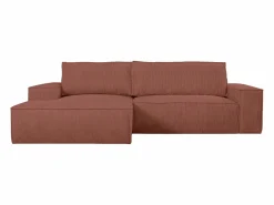 Sofá cama rinconera izquierda de pana AMELIA^Vente-unique Best