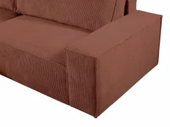 Sofá cama rinconera izquierda de pana AMELIA^Vente-unique Best