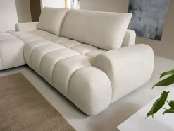 Sofá cama rinconera izquierda en chenilla FARNETA^Vente-unique Hot