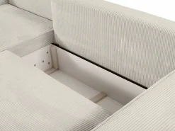 Sofá cama rinconera izquierda de pana - AMELIA de Pascal Morabito^Vente-unique Discount