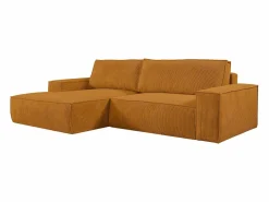 Sofá cama rinconera izquierda de pana AMELIA^Vente-unique Sale