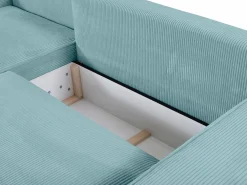 Sofá cama rinconera izquierda de pana - AMELIA^Vente-unique