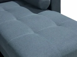 Vente-unique Todos Los Sofás|Sofá Escandinavo|Sofá cama rinconera reversible de tela verde azulado con arcón KORI
