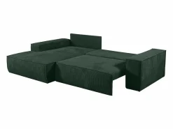 Vente-unique Todos Los Sofás|Sofá De Terciopelo|Sofá cama rinconera terciopelo canalé AMELIA - Ángulo izquierdo