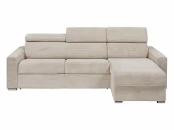 Vente-unique Sofás Y Sillones|Sofá cama rinconera tipo italiano de pana - Colchón de láminas de 160 cm VIZIR