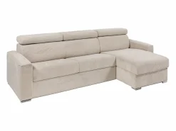 Vente-unique Sofás Y Sillones|Sofá cama rinconera tipo italiano de pana - Colchón de láminas de 160 cm VIZIR