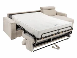 Vente-unique Sofás Y Sillones|Sofá cama rinconera tipo italiano de pana - Colchón de láminas de 160 cm VIZIR
