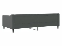 vidaxl Cama Diván|Cama Nido|Sofá cama sin colchón tela oscuro 100x200 cm